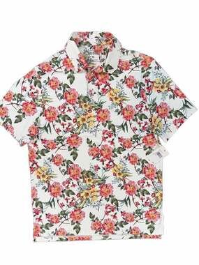 Sosik Men's Floral Print Short Sleeve Polo Shirt